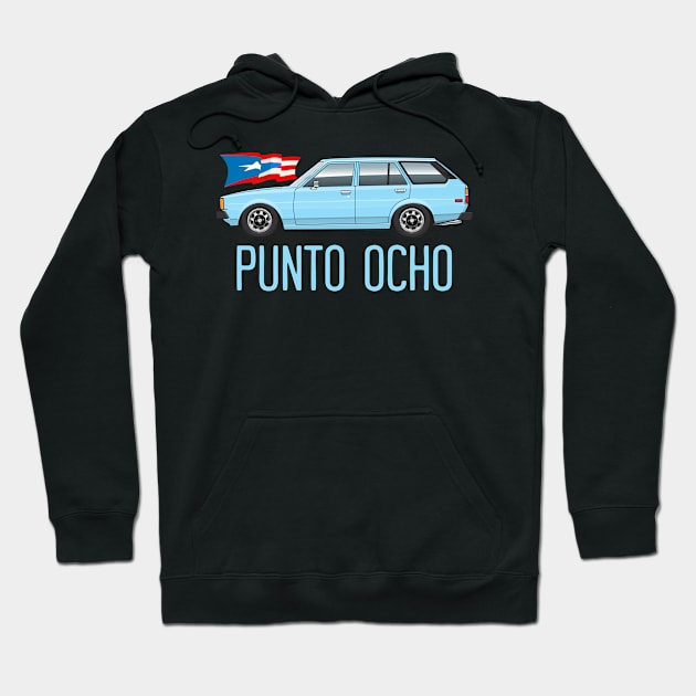 Punto Ocho Light Blue Hoodie by ArtOnWheels